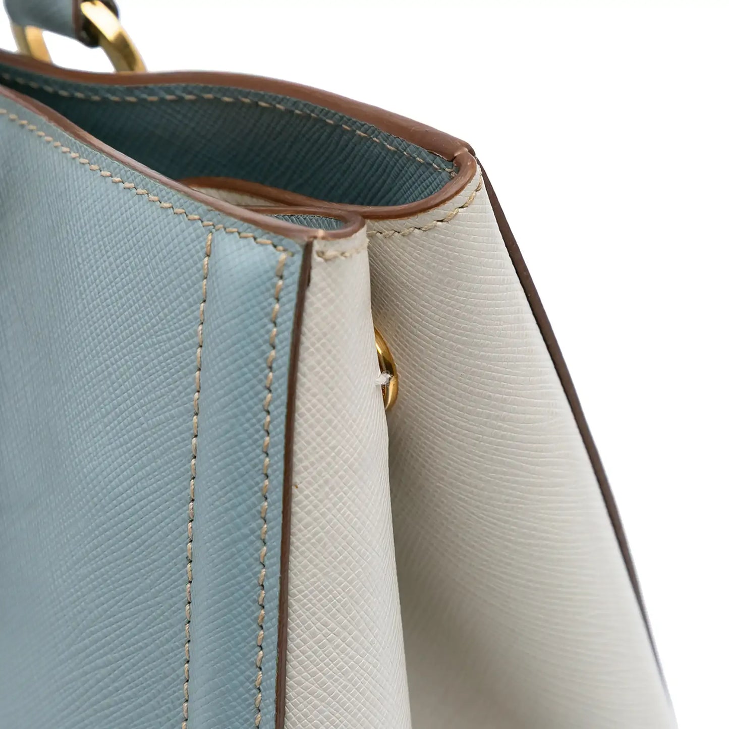 Prada Bicolor Saffiano Lux Satchel