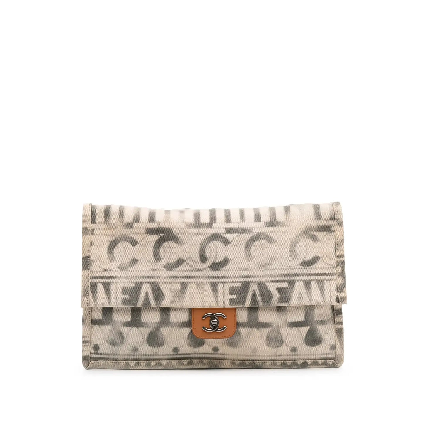 Chanel Canvas Iliad Flap Clutch