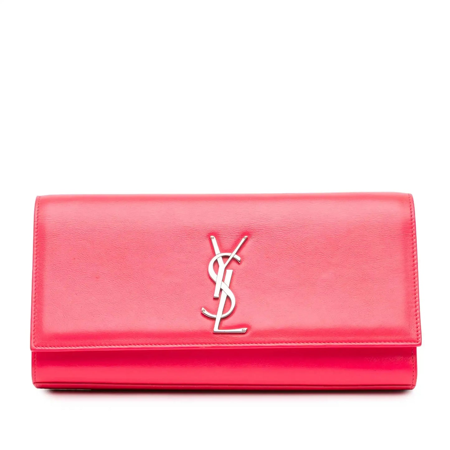 Saint Laurent Leather Cassandre Clutch