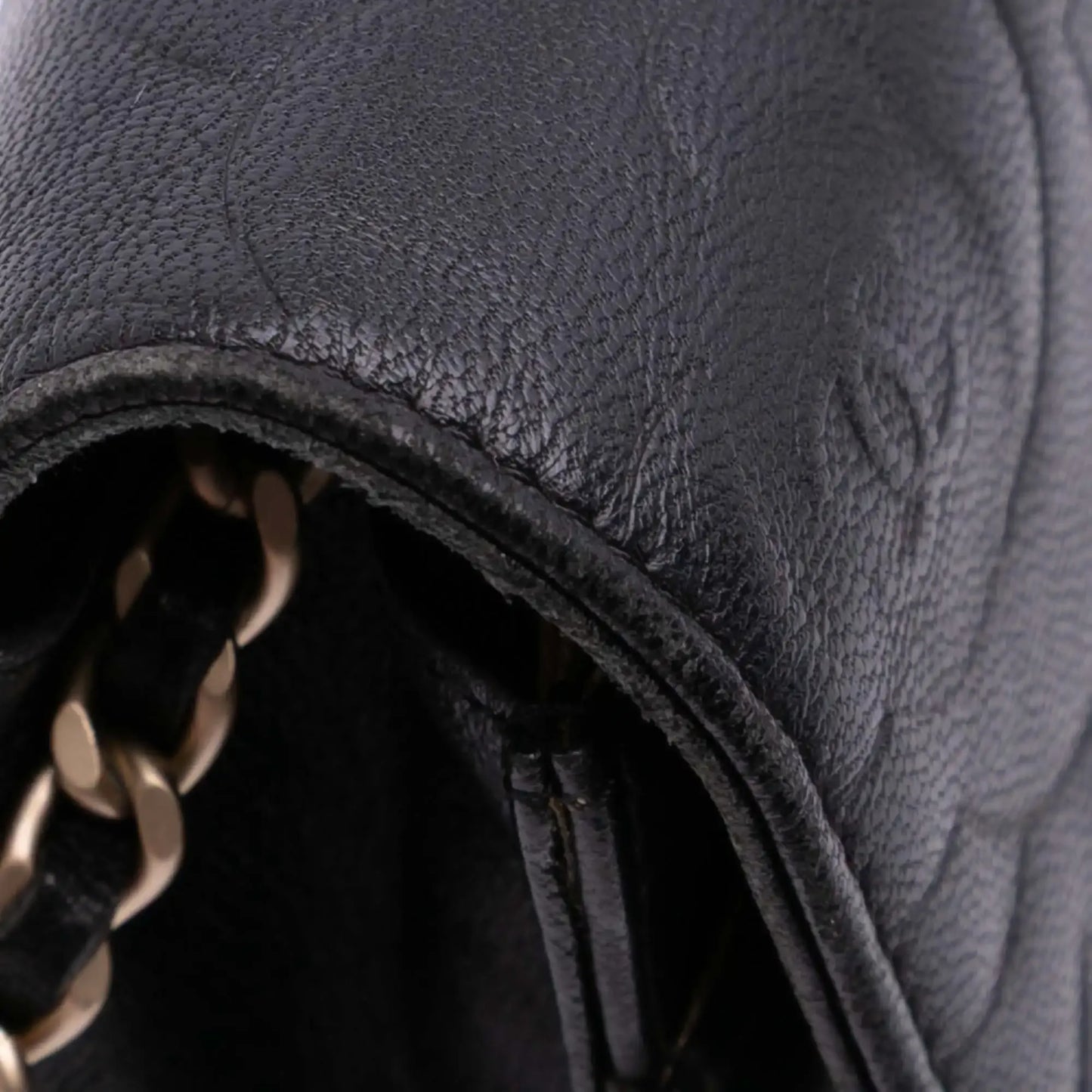 Chanel Lambskin Camellia Embossed Wallet On Chain