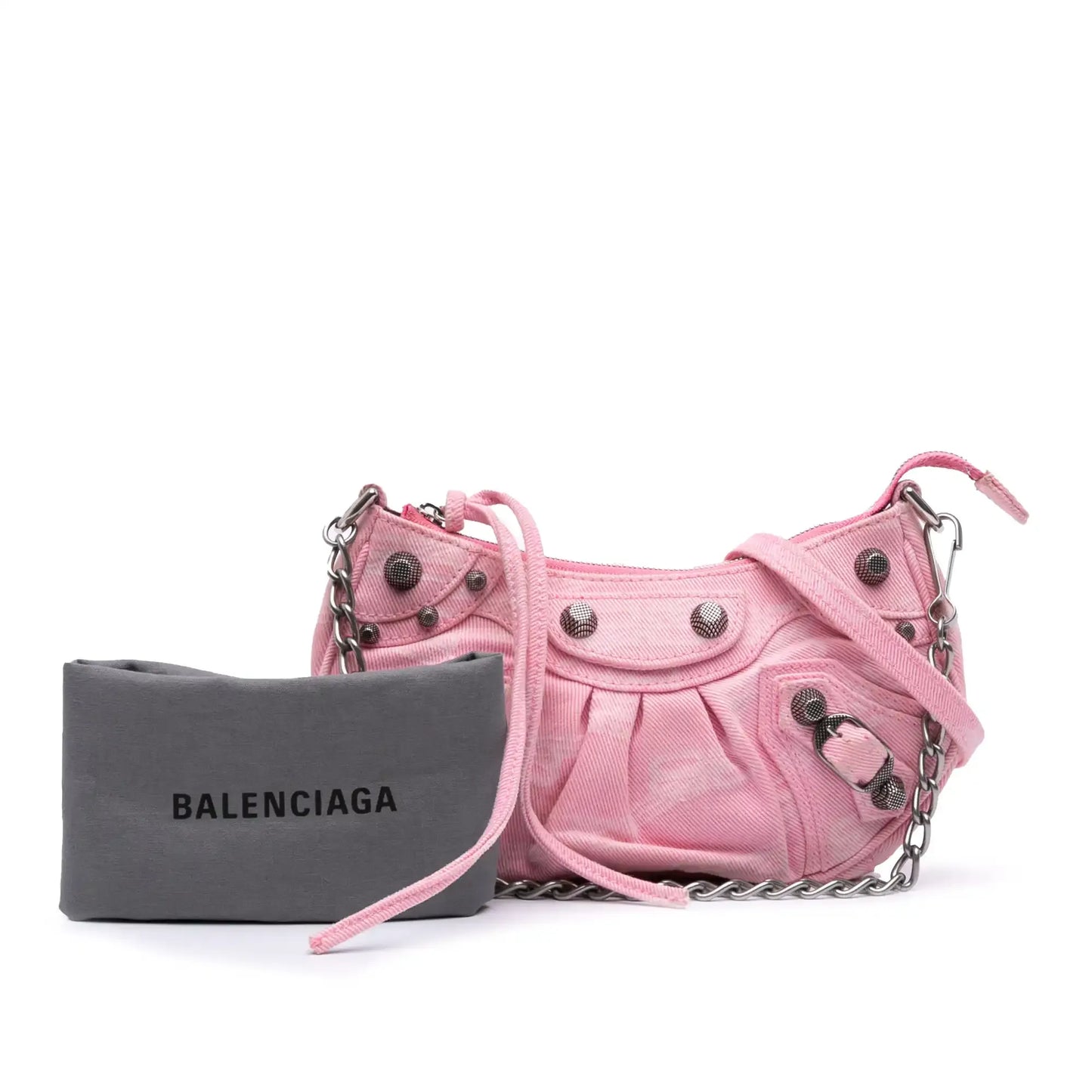Balenciaga Mini BB Monogram Denim Le Cagole