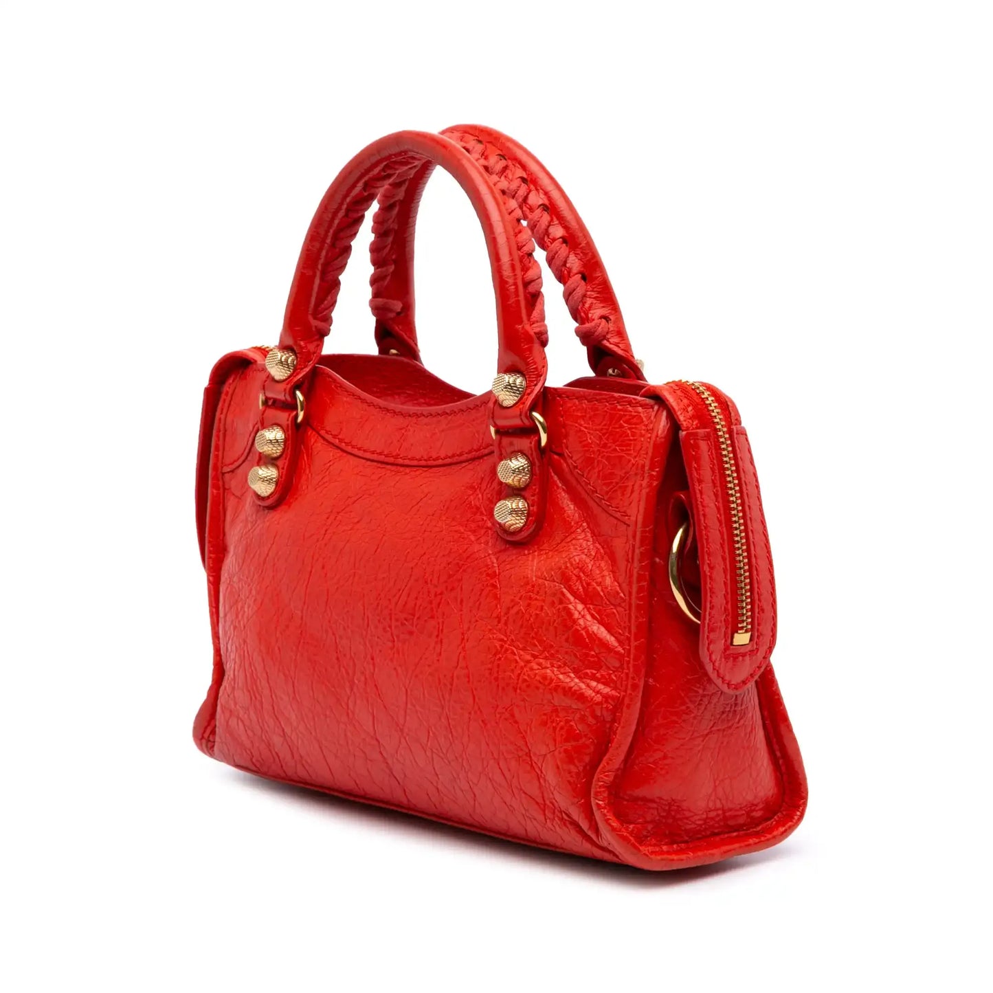 Balenciaga Mini Lambskin Motocross City Giant 21 Satchel