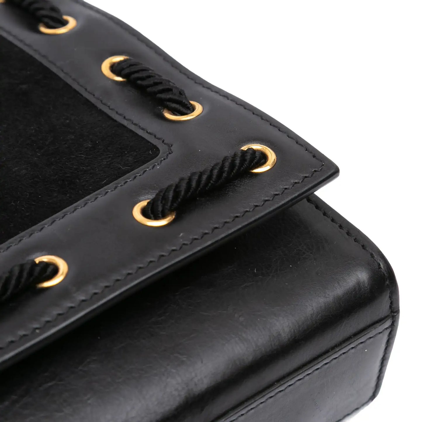 Saint Laurent Medium Suede Rope Stitch Kate Crossbody