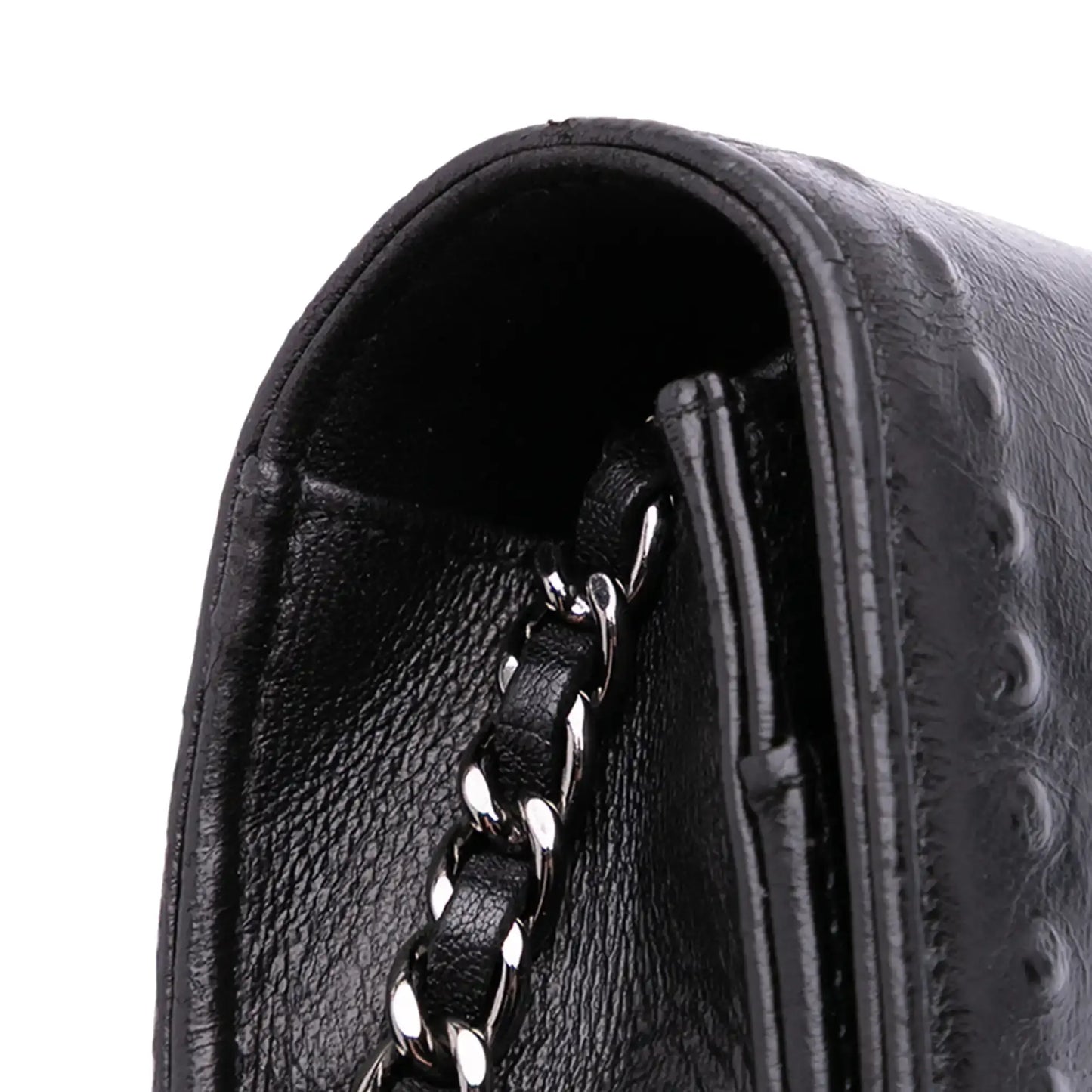 Chanel CC Embossed Lambskin Wallet on Chain