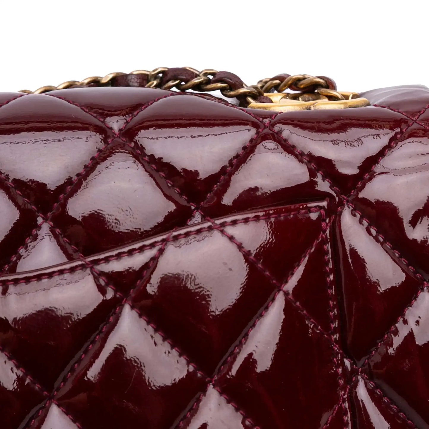 Chanel Paris-Salzburg Medium Patent Goatskin CC Eyelet Flap