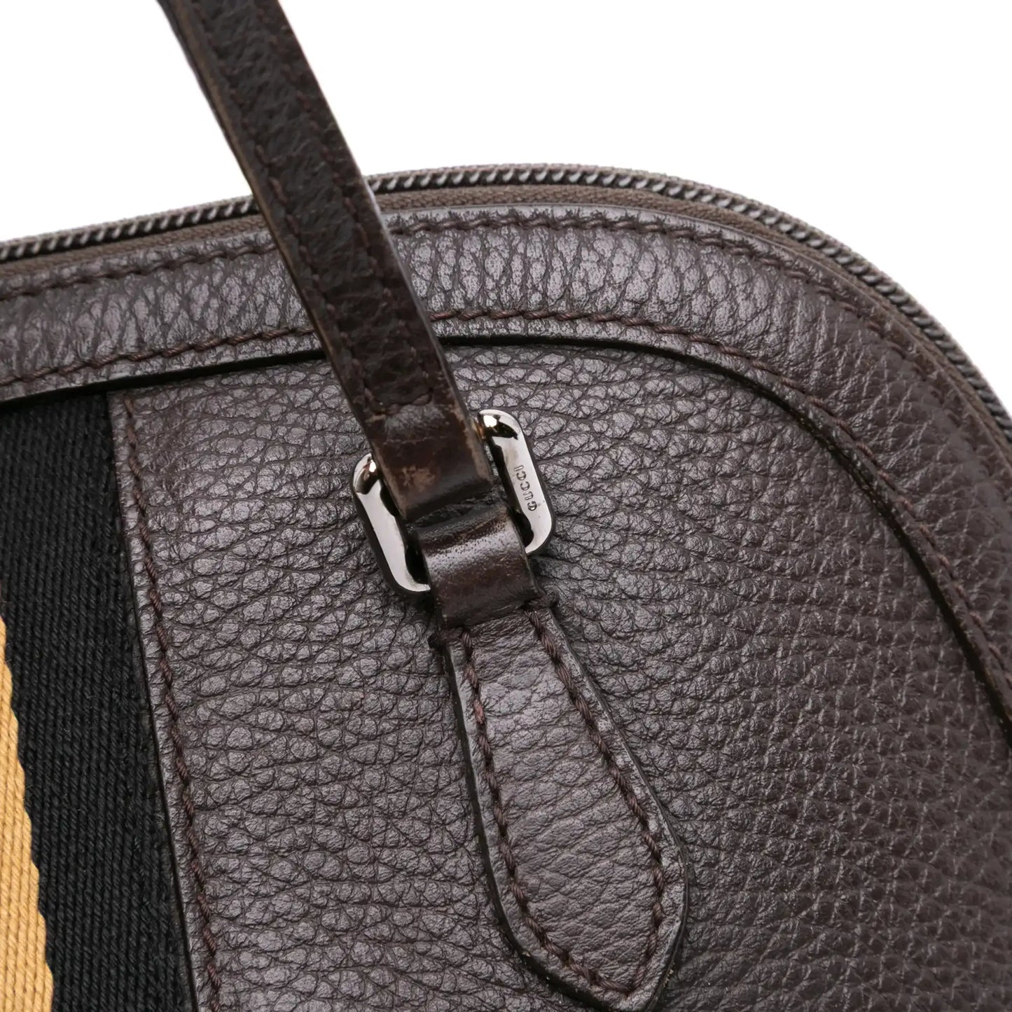 Gucci Mini Leather Web Dome Satchel
