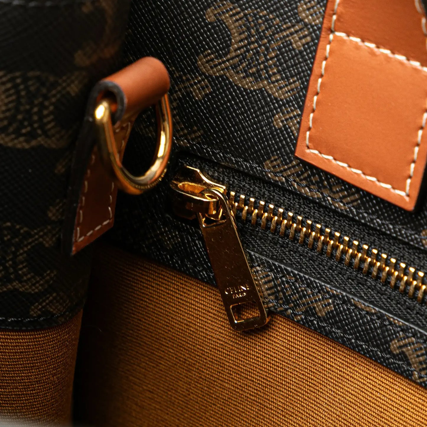 Celine Small Triomphe Coated Canvas Vertical Cabas Tote