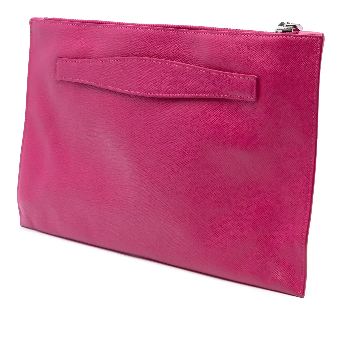 Prada Saffiano Lux Zip Clutch
