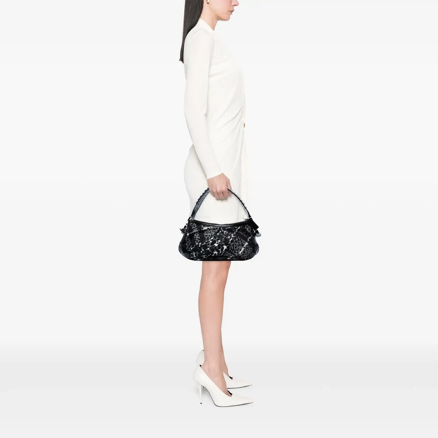 Burberry Floral Beat Check Nylon Foley Hobo