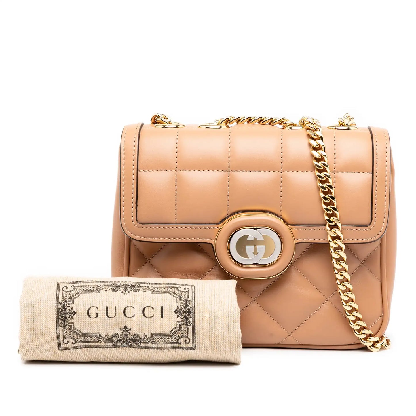 Gucci Mini Leather Deco Chain Shoulder Bag