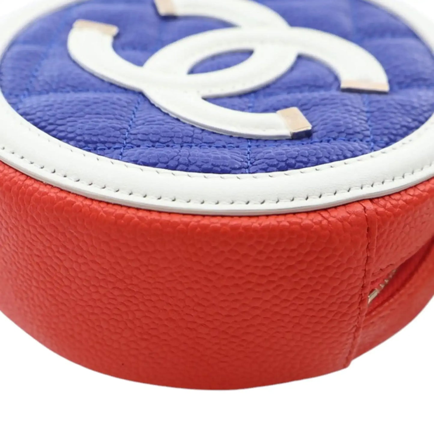 Chanel Tricolor Caviar CC Filigree Round Crossbody