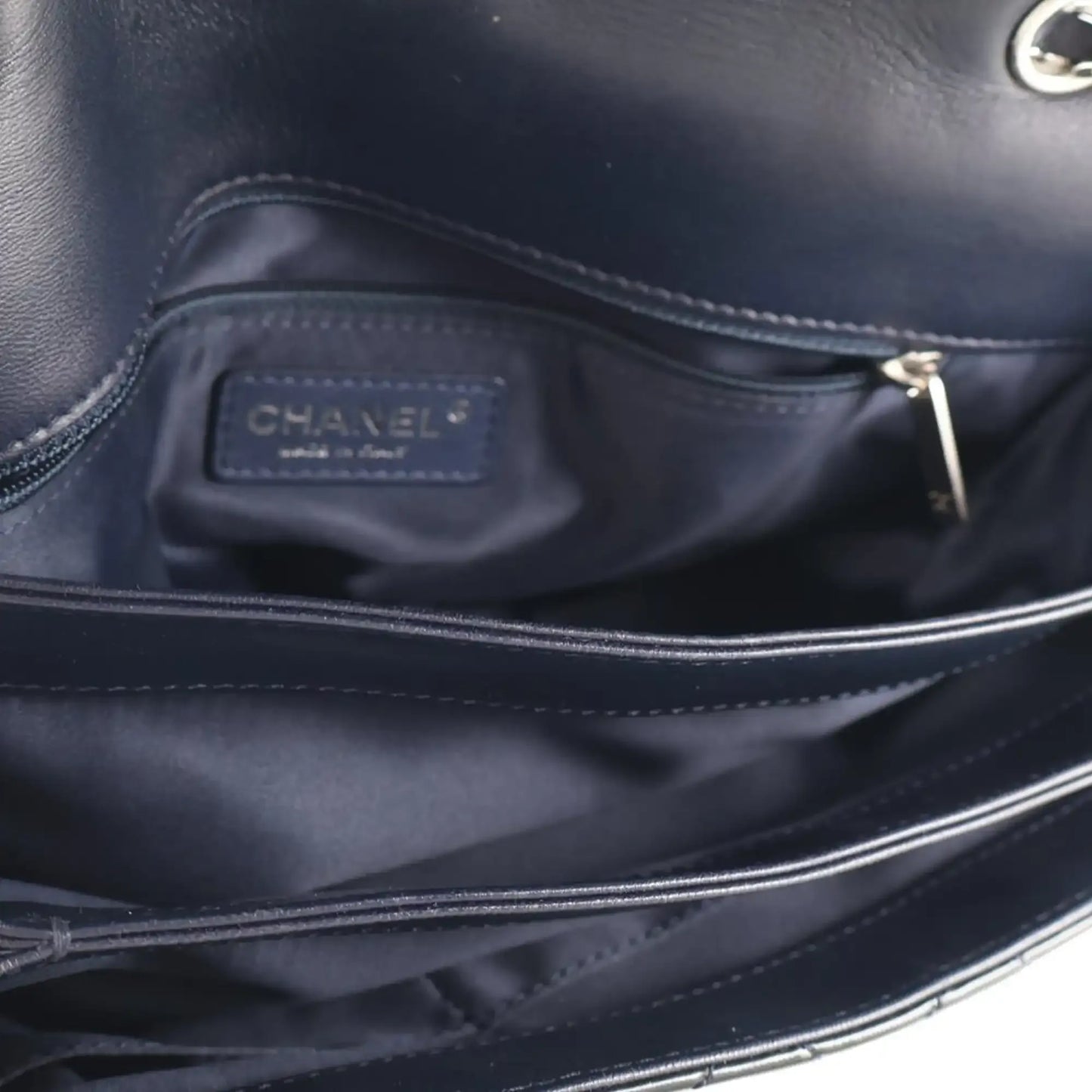 Chanel Jumbo Quilted Patent 3 Compartment Flap