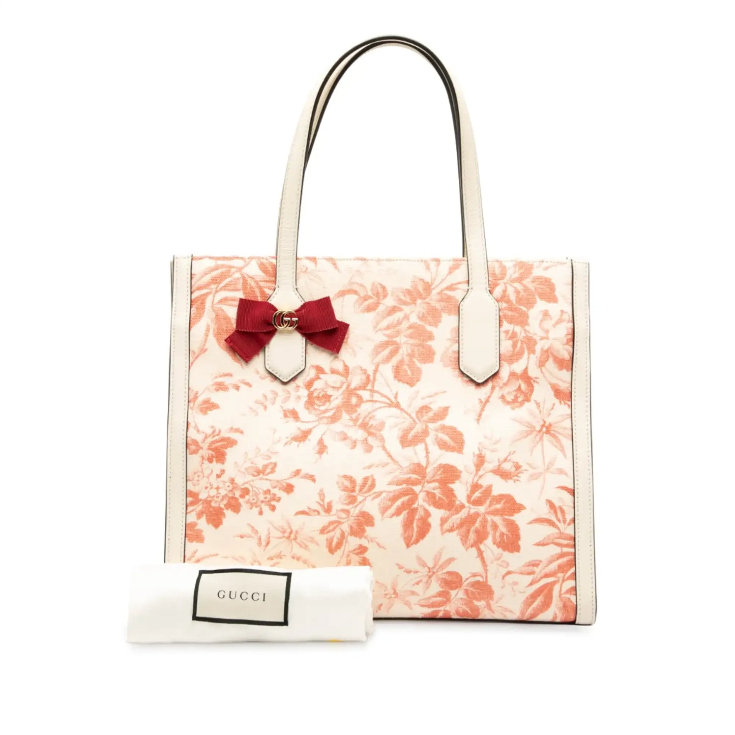 Gucci Canvas GG Ribbon Herbarium Tote