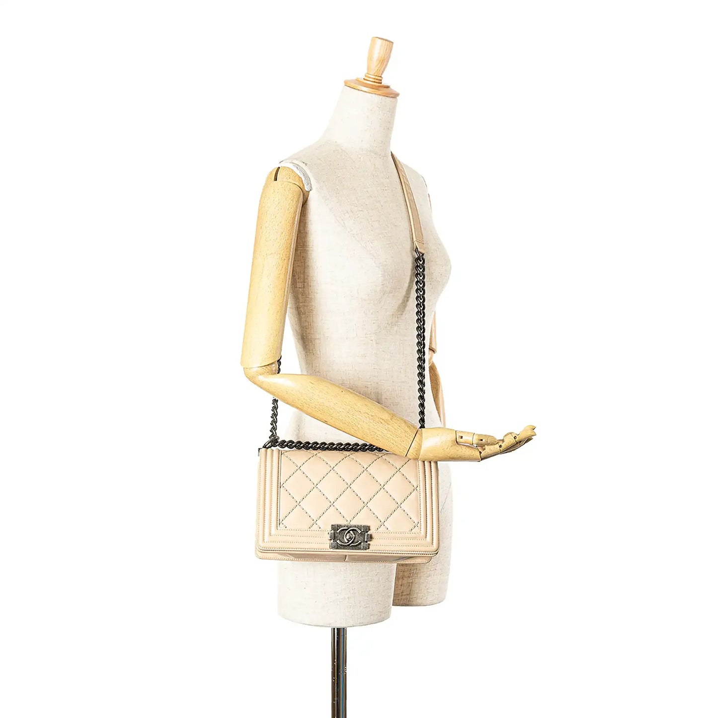 Chanel Old Medium Aged Calfskin Double Stitch Boy Flap
