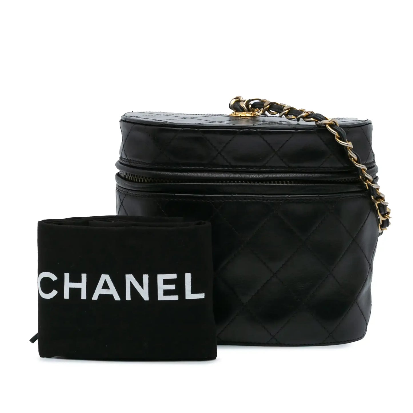 Chanel Quilted Lambskin Tassel Vanity Case