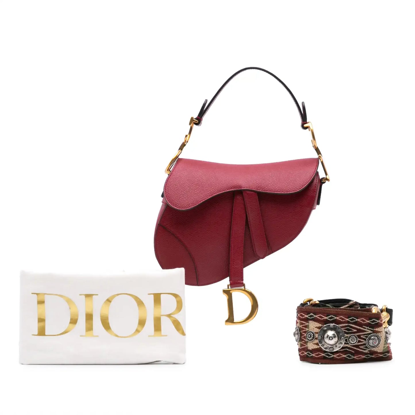 Dior Mini Grained Calfskin Saddle Bag