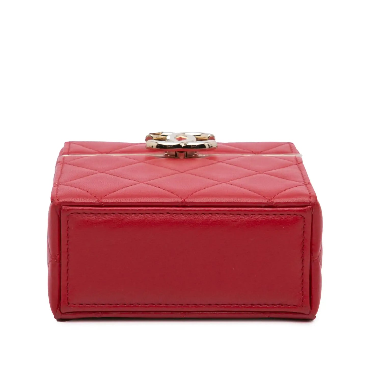 Channel Small CC Lambskin Box Vanity with Chain