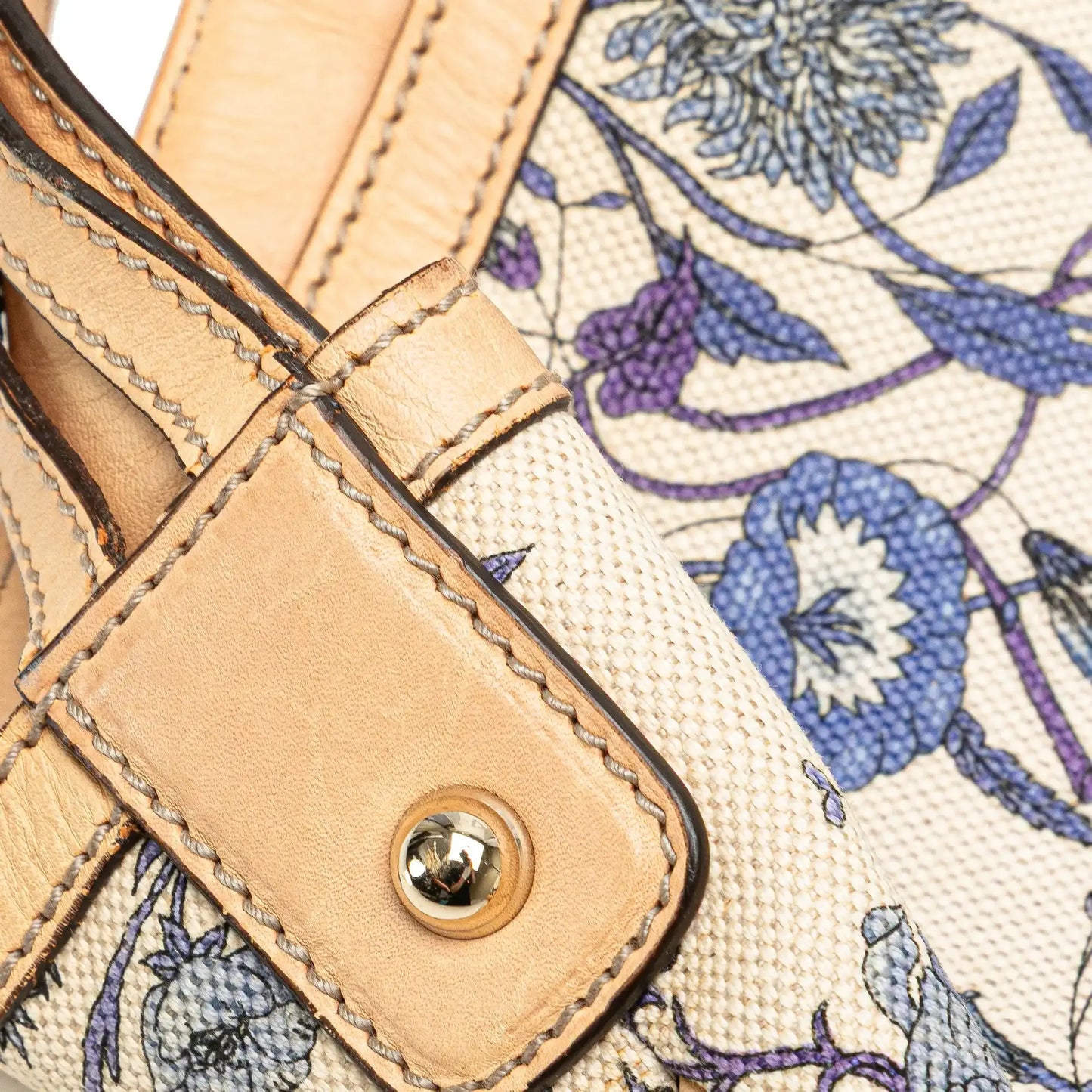 Gucci Canvas Flora Horsebit Wave Hobo