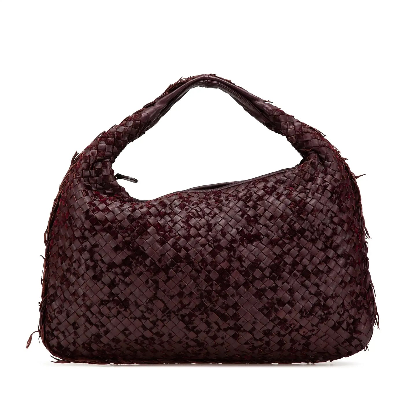 Bottega Veneta Medium Nappa Velours Intrecciato Fuzzy Veneta Hobo