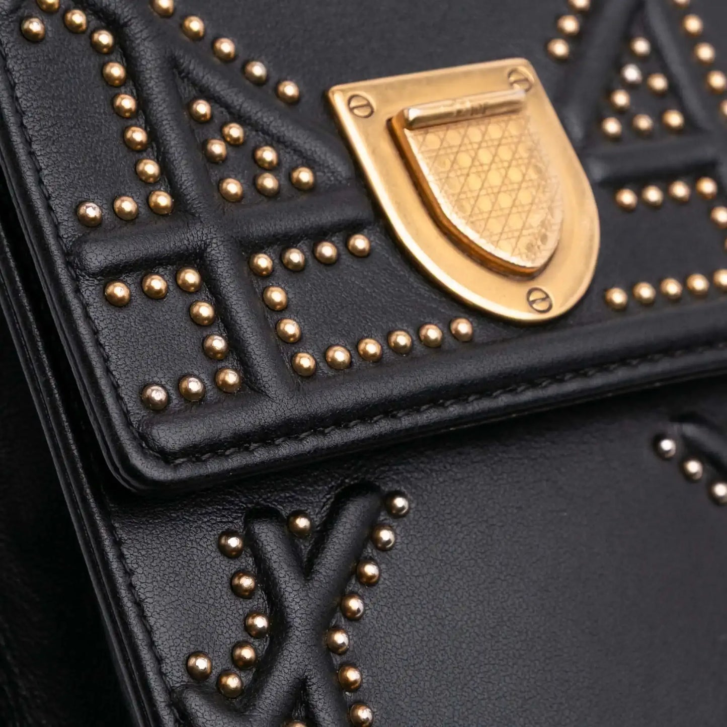 Dior Studded Leather Vertical Diorama Crossbody