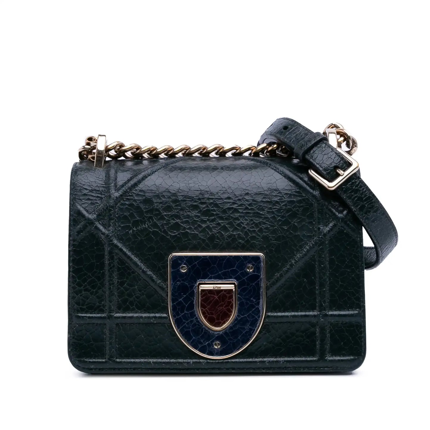Dior Mini Crackled Deerskin Diorama Flap