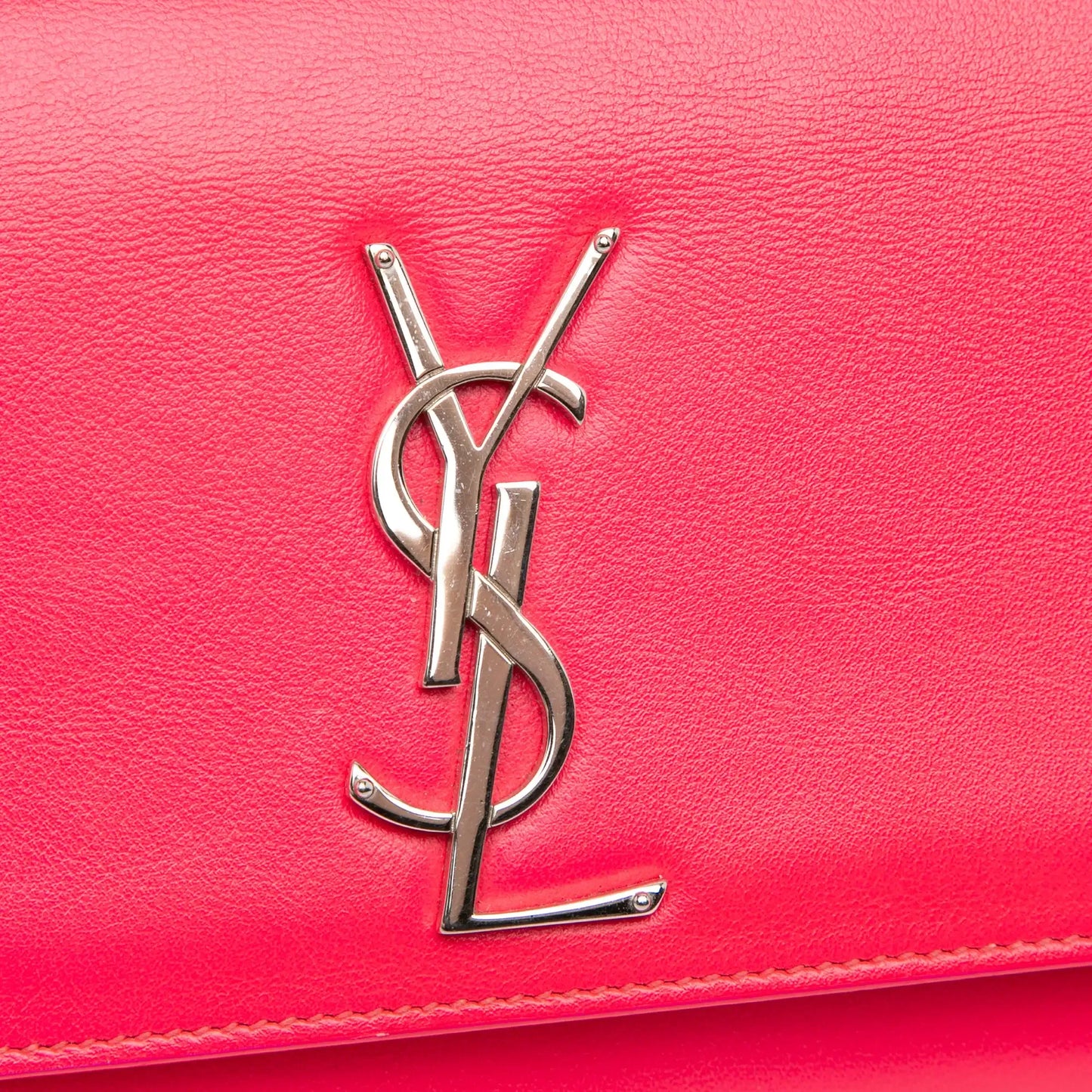 Saint Laurent Leather Cassandre Clutch