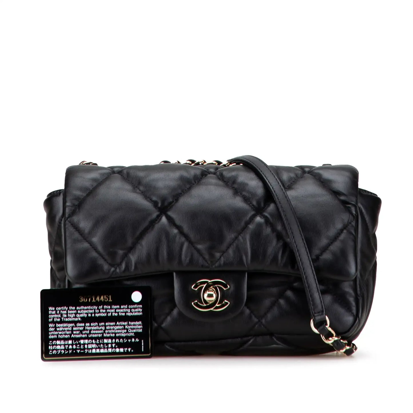 Chanel Medium Quilted Calfskin Bubbly Flap