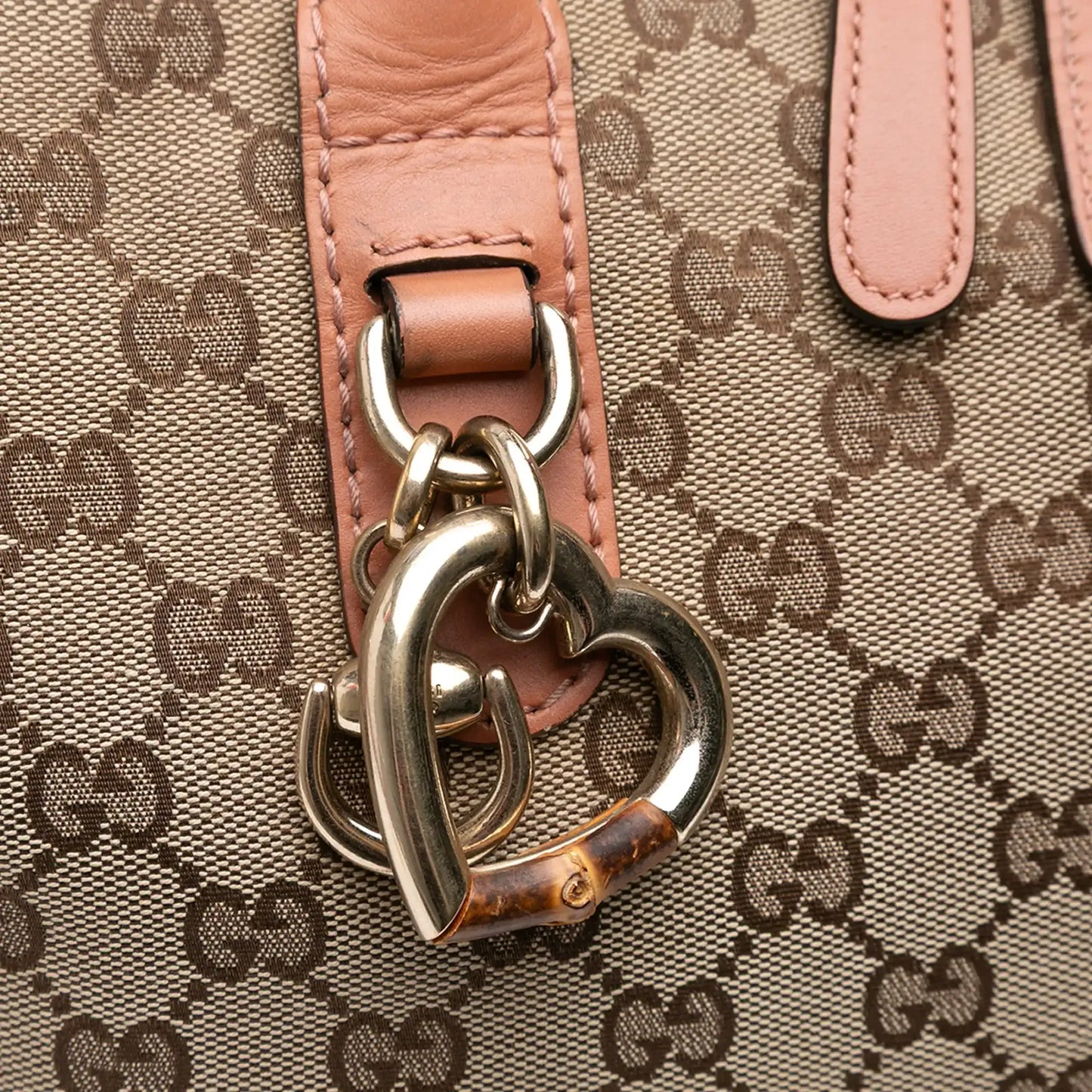 Gucci GG Canvas Heart Bit Satchel