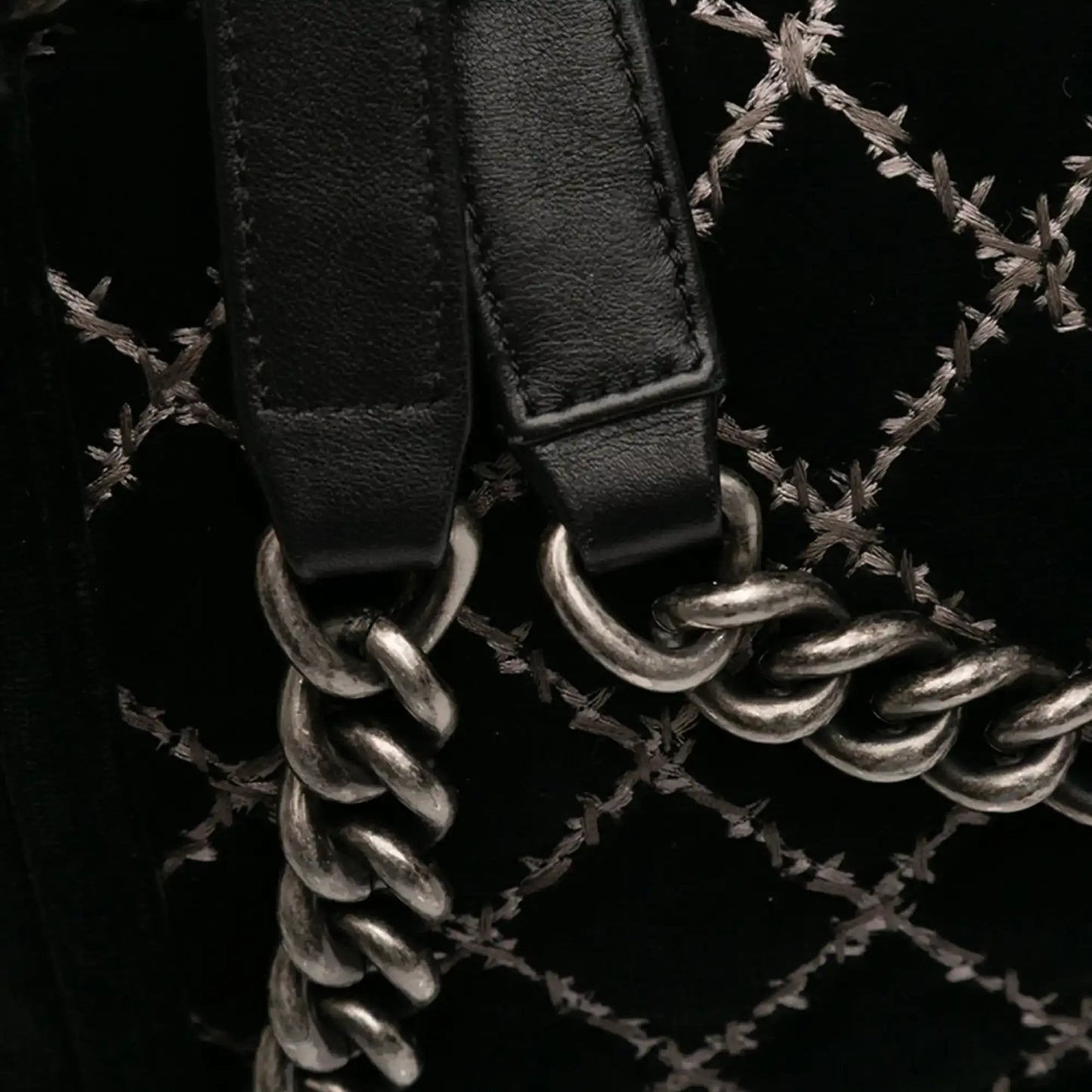 Chanel Medium Quilted Velvet Wild Stitch Boy Flap