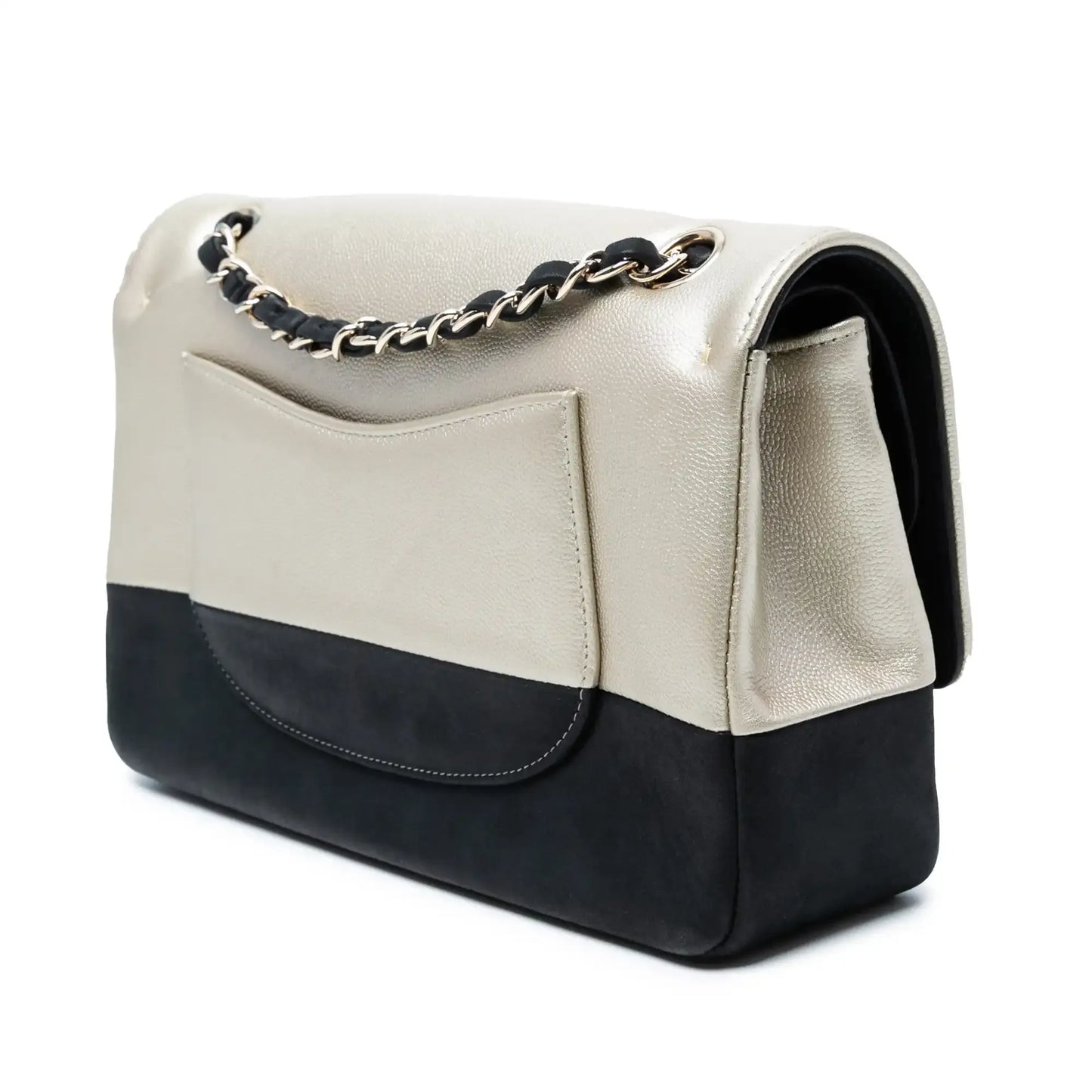 Chanel Medium Classic Bicolor Caviar Double Flap