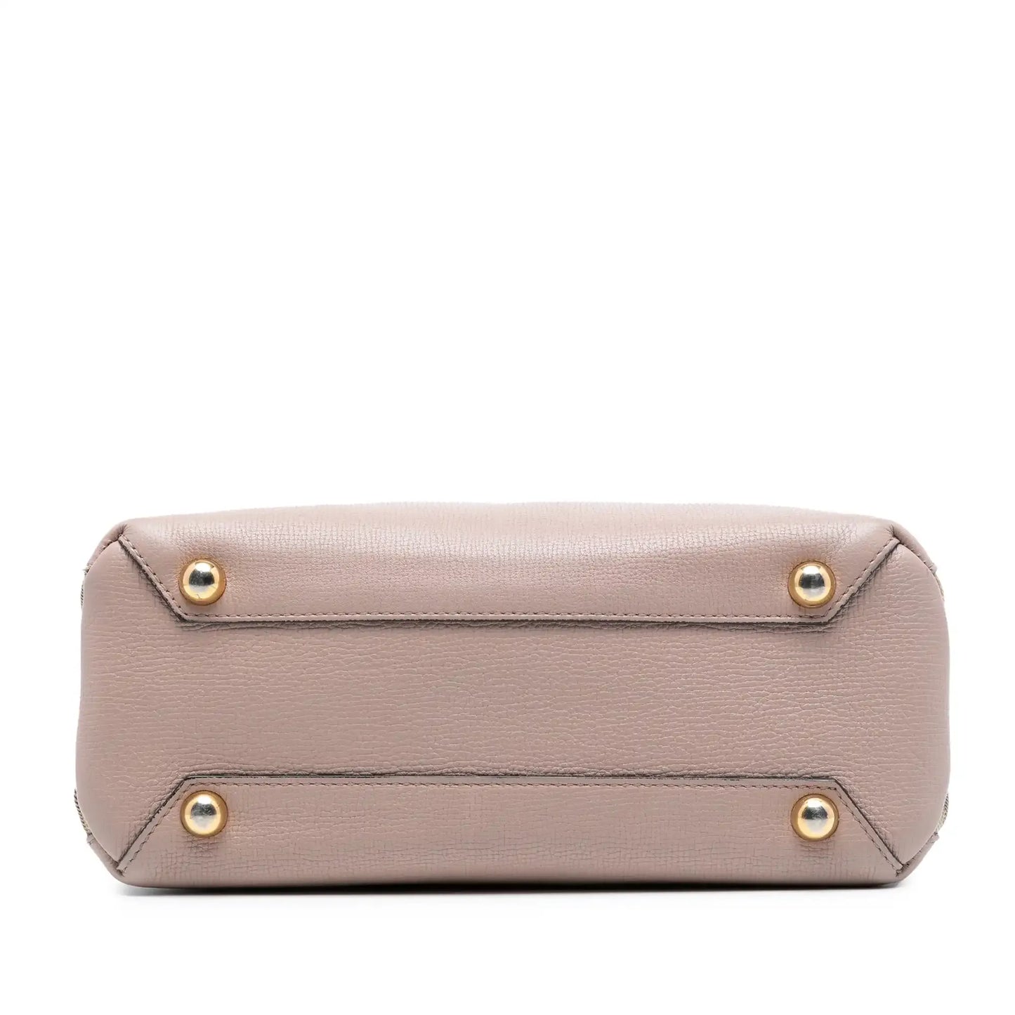 Burberry Small Grainy Calfskin and House Check Banner Satchel