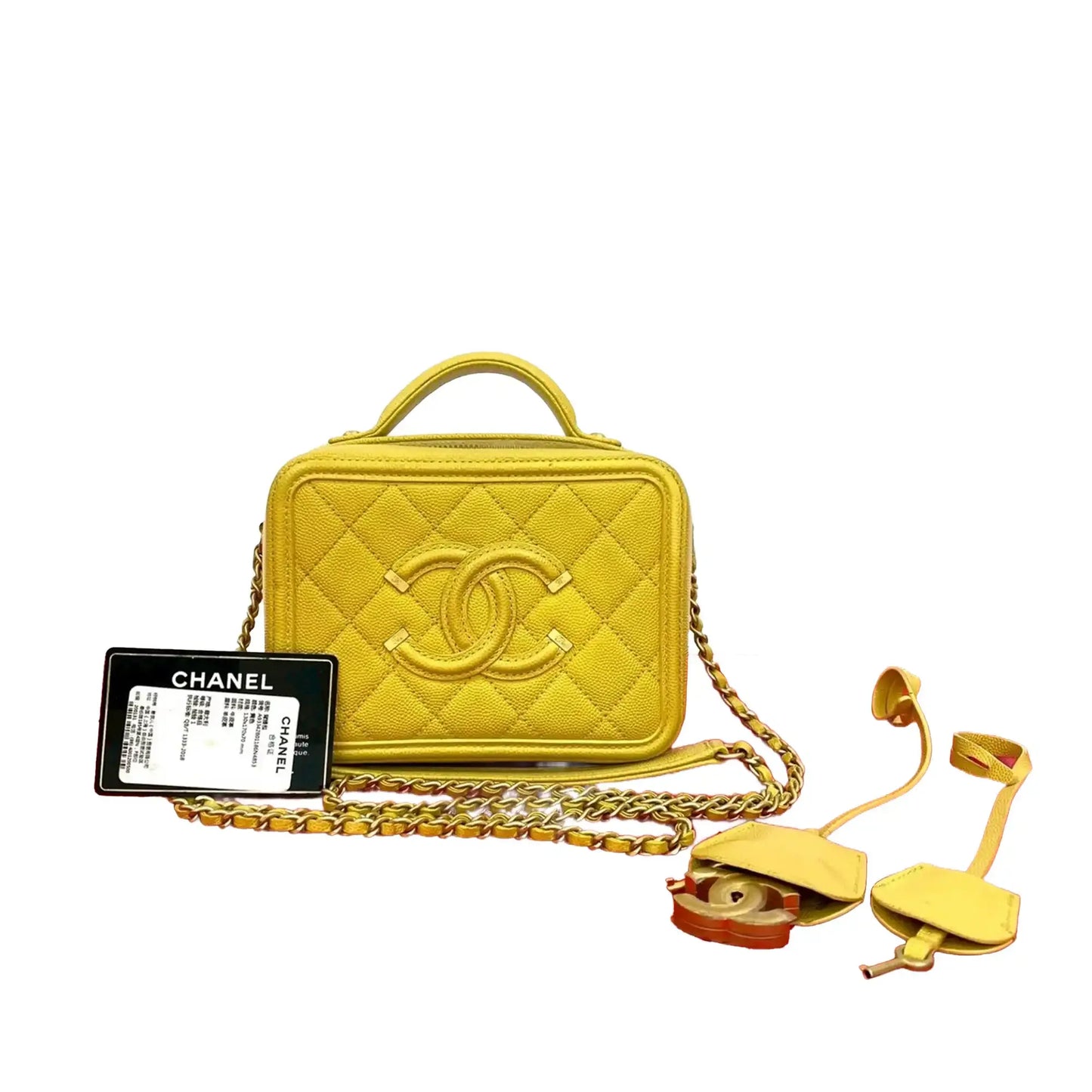Chanel Small Caviar CC Filigree Vanity Bag