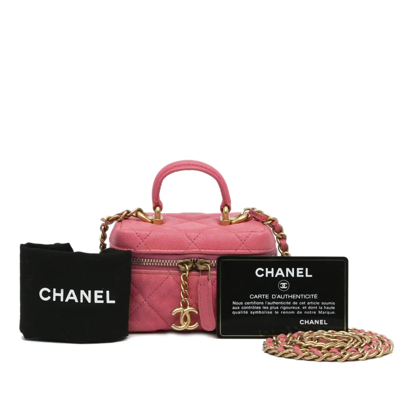 Chanel Micro Caviar Chain Vanity Bag