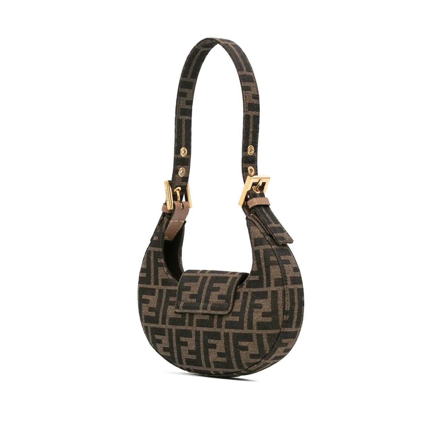 Fendi Mini Zucca Canvas Cookie Hobo