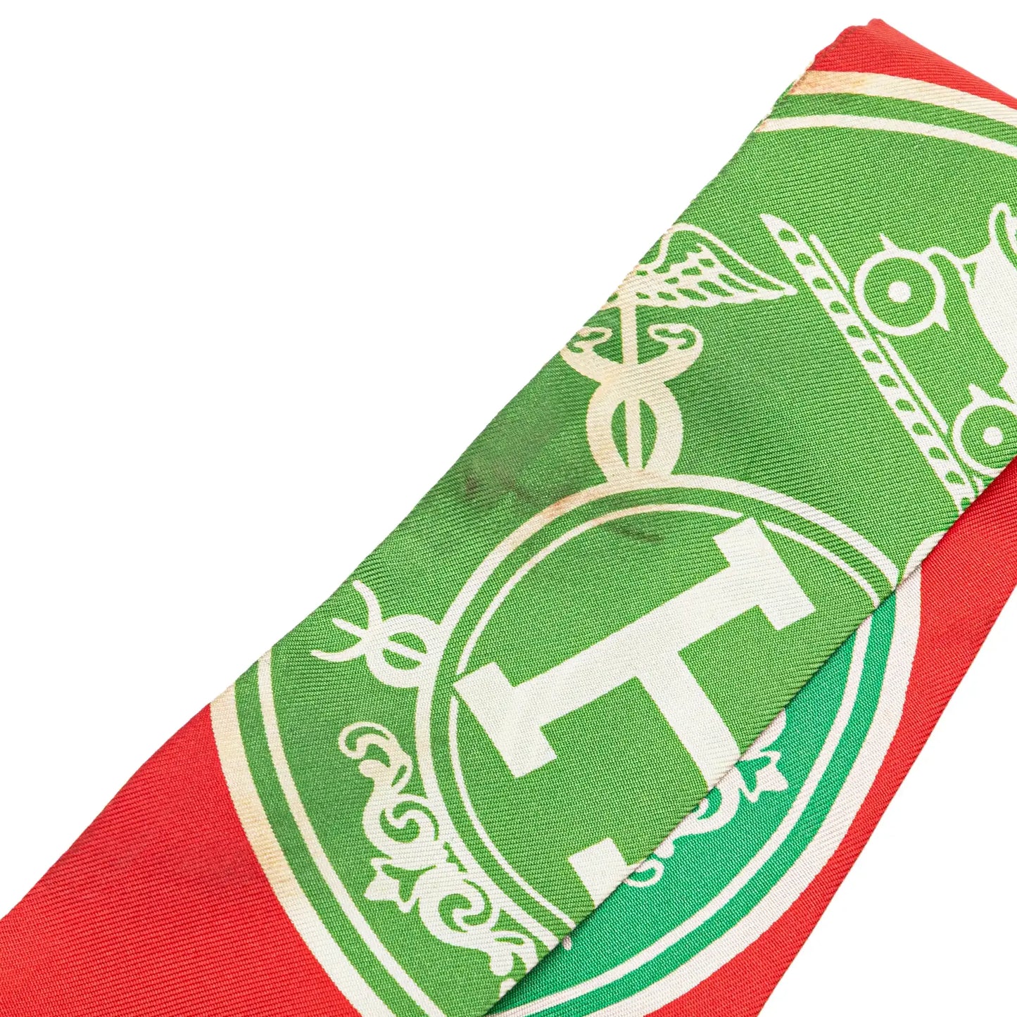 Hermès Ex Libris Twisty Silk Twilly Scarf