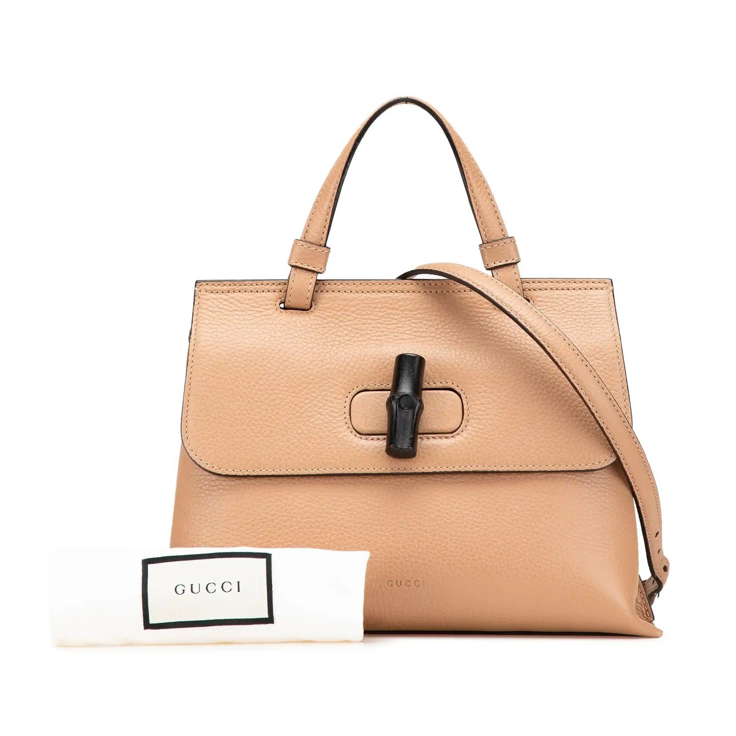 Gucci Small Leather Bamboo Daily Satchel