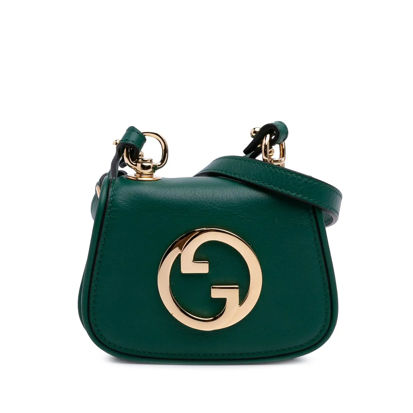 Gucci Textured Calfskin Blondie Card Case on Strap