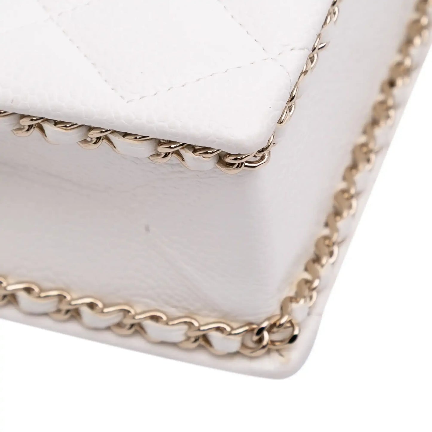 Chanel Mini Quilted Caviar Cut Out Evening Tote