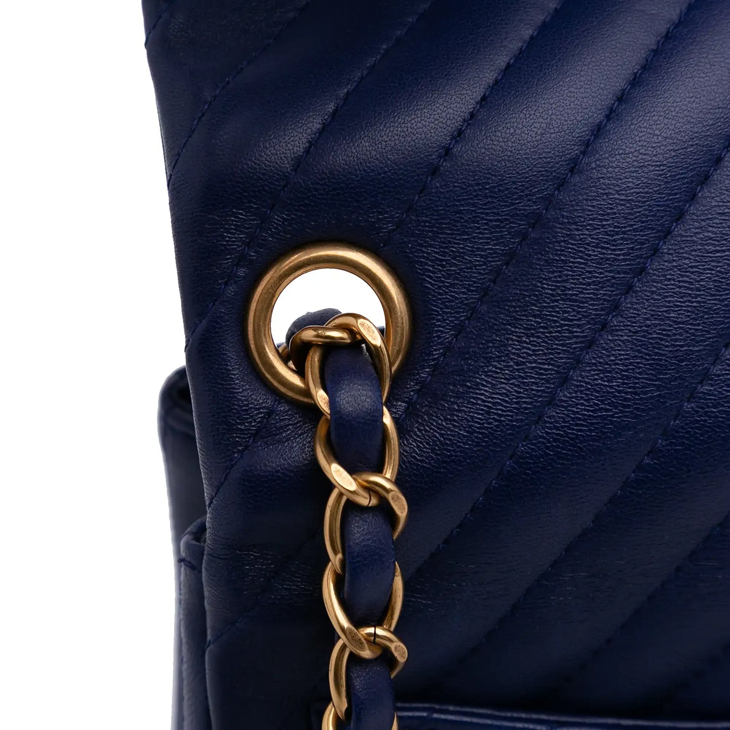 Chanel Mini Square Classic Chevron Lambskin Single Flap