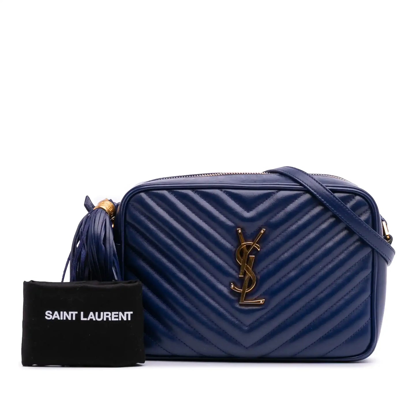 Saint Laurent Quilted Calfskin Tassel Lou Camera Bag
