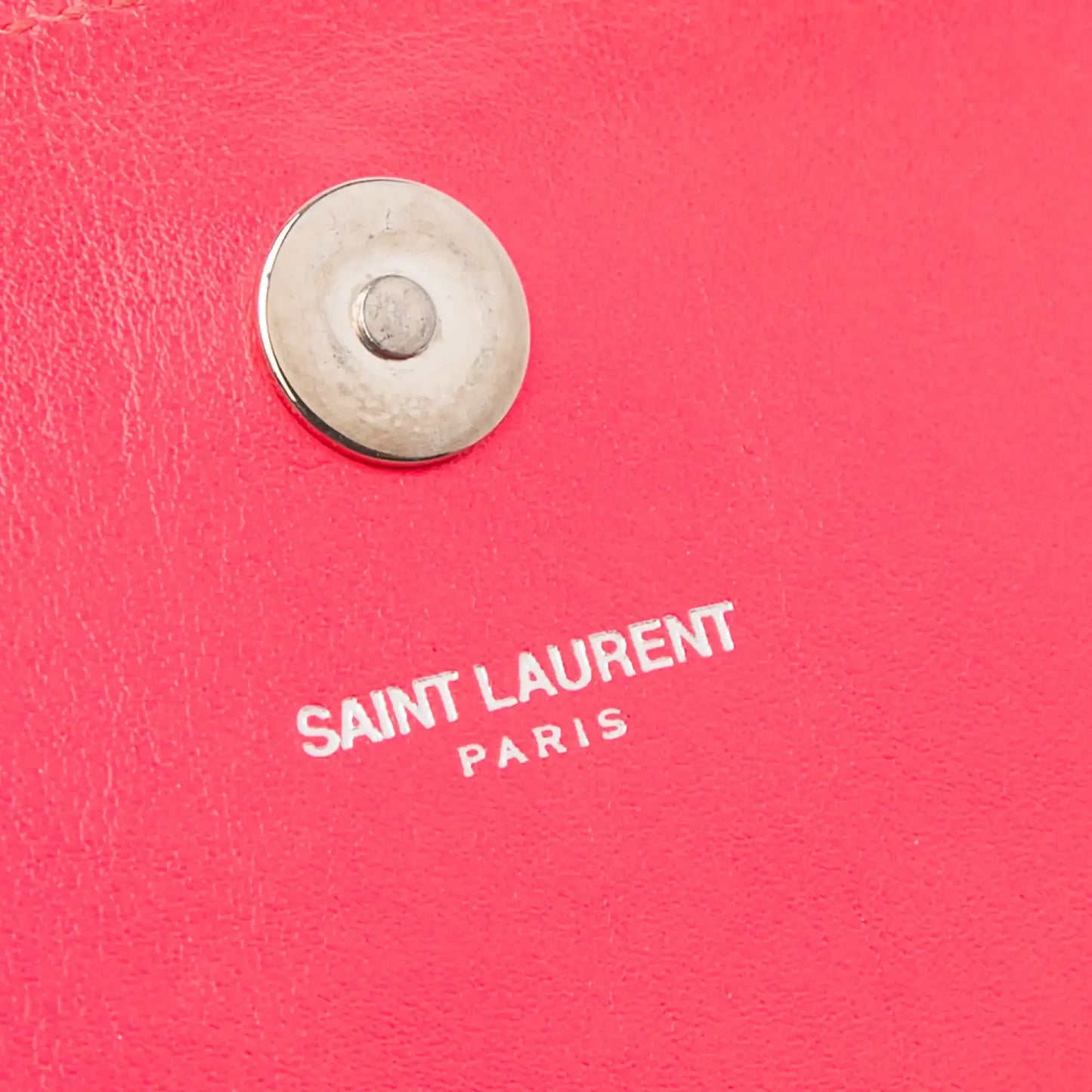 Saint Laurent Leather Cassandre Clutch