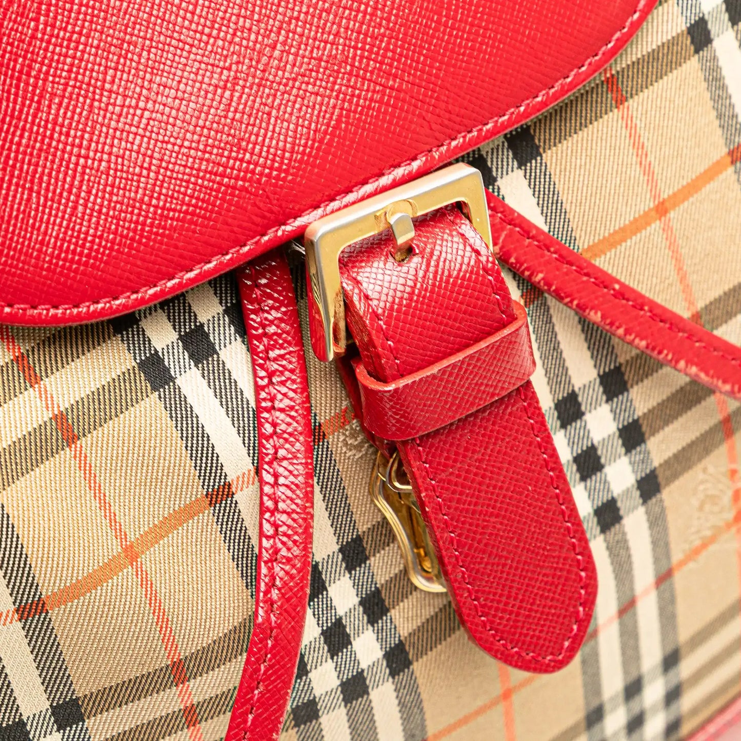 Burberry Haymarket Check Canvas Backpack