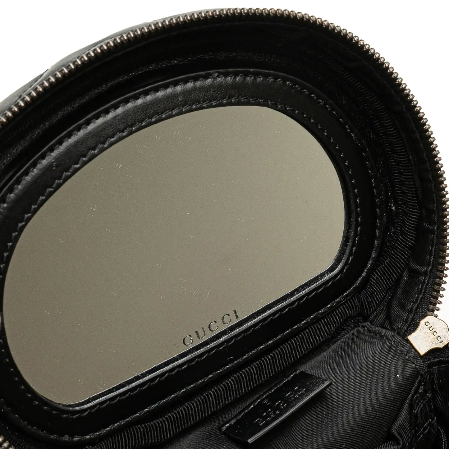 Gucci Mini GG Marmont Round Leather Vanity Bag