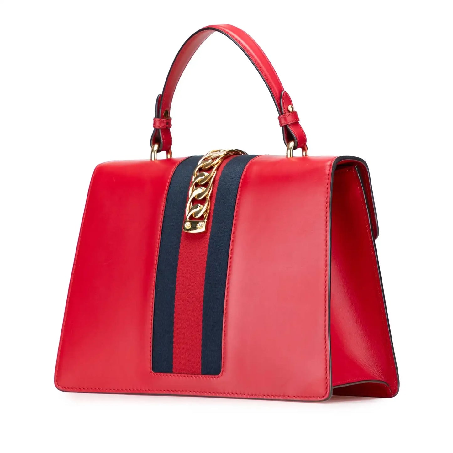 Gucci Medium Leather Sylvie Top Handle Bag