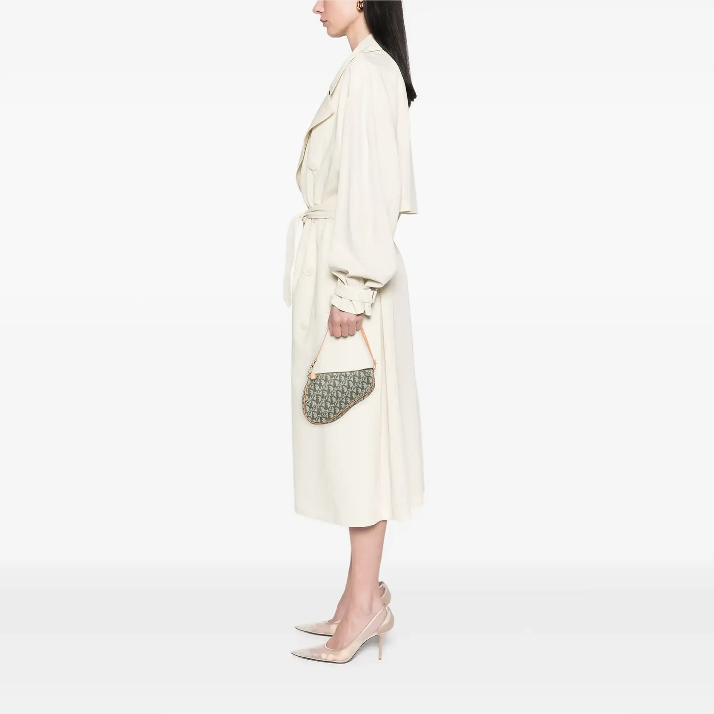 Dior Mini Diorissimo Canvas Saddle Pochette