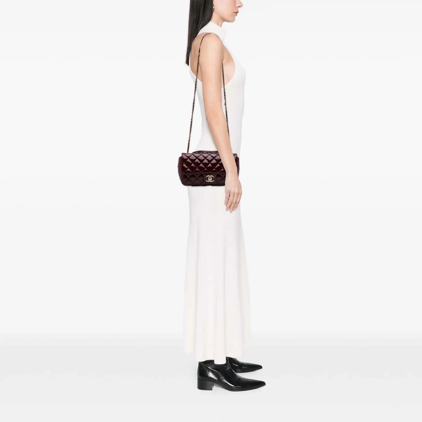 Chanel Paris-Salzburg Medium Patent Goatskin CC Eyelet Flap