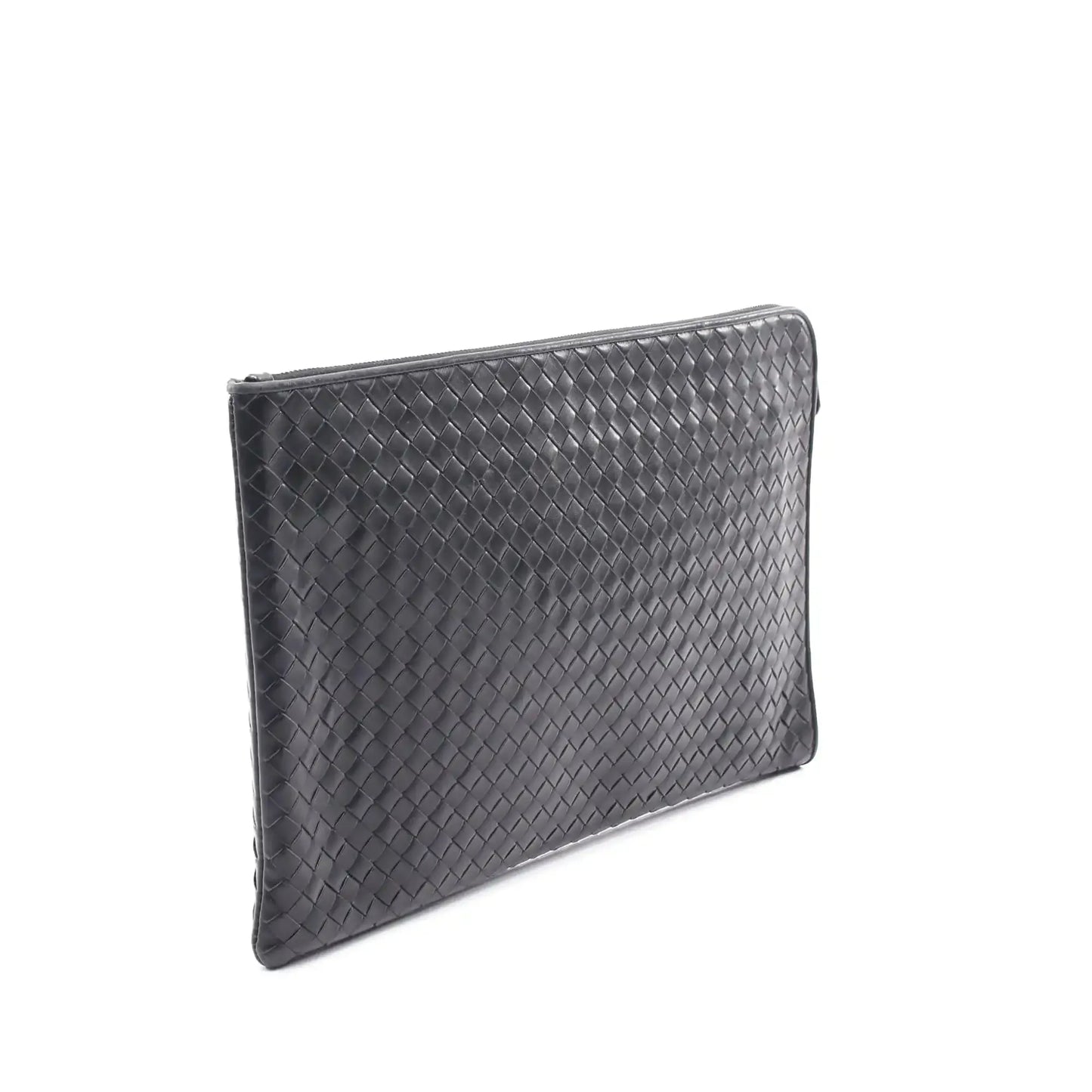 Bottega Veneta Leather Intrecciato Clutch