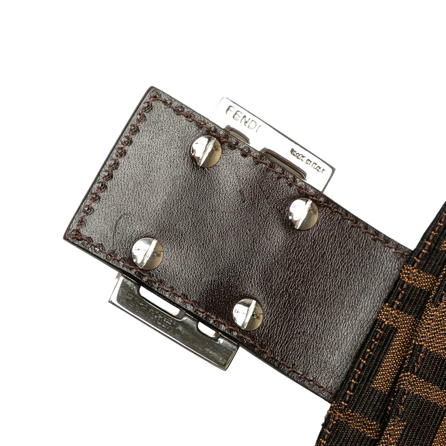Fendi Zucca Canvas Double Flap Mamma
