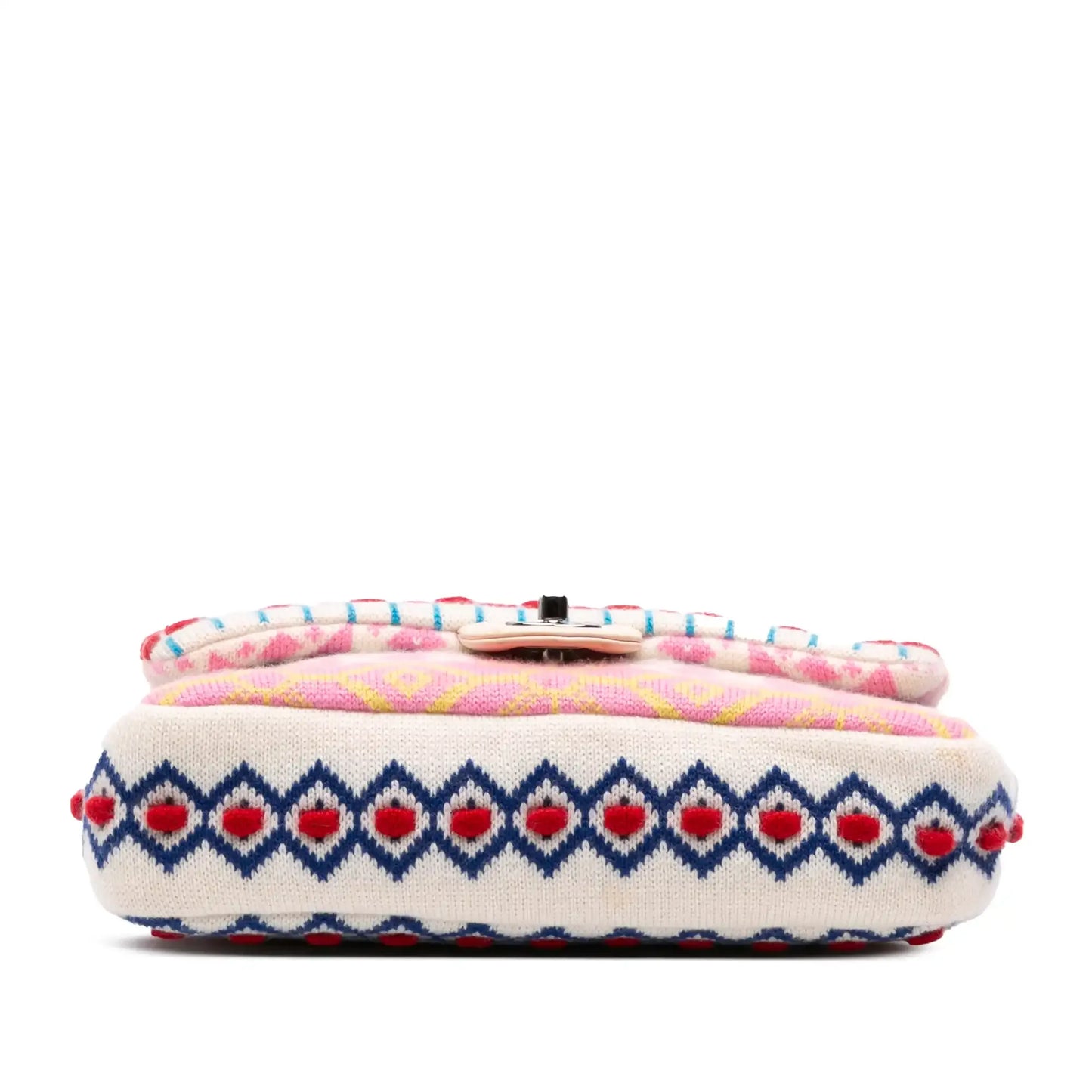 Chanel Medium Classic Multicolor Cashmere Knit Single Flap