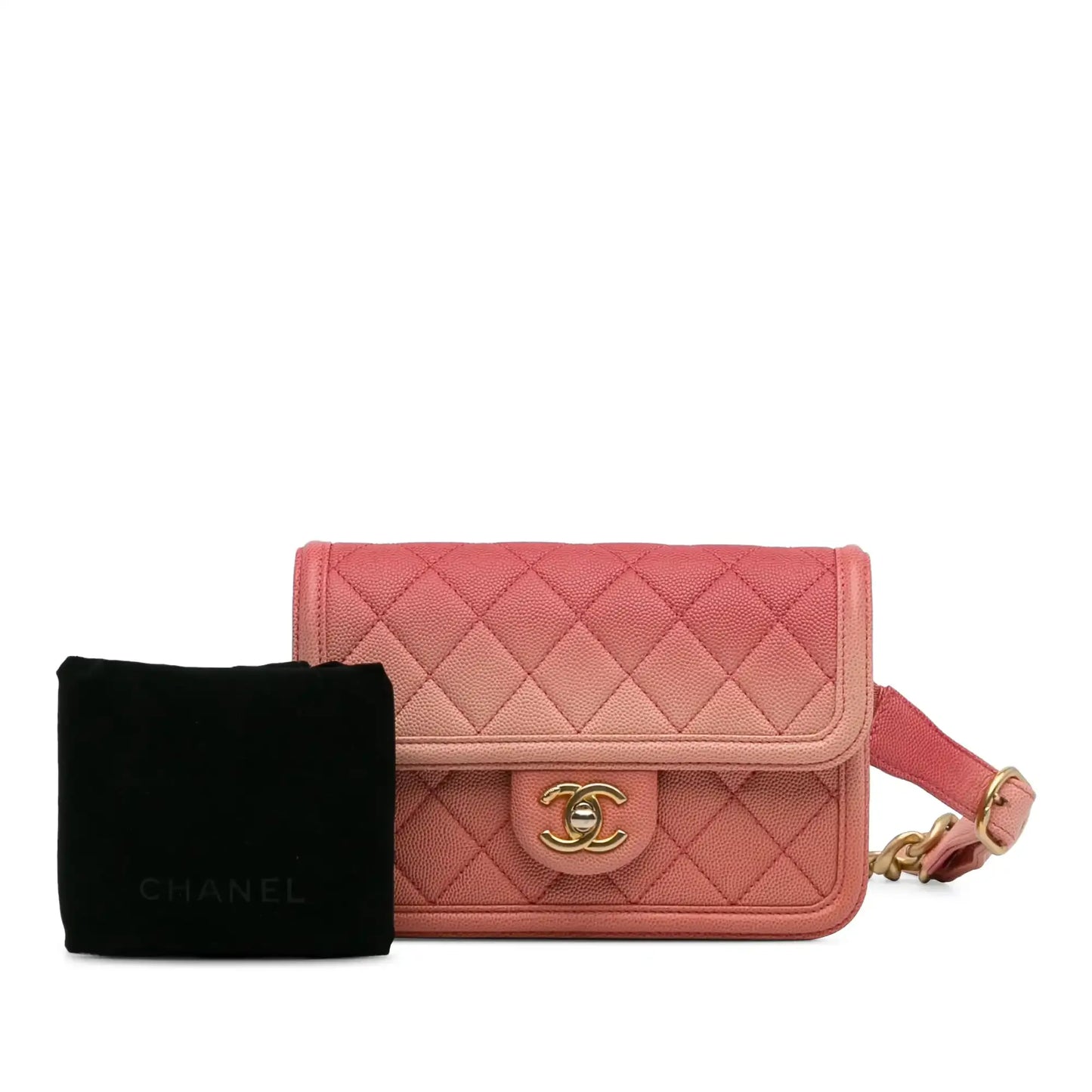 Chanel Caviar Sunset On The Sea Flap Belt Bag